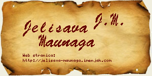 Jelisava Maunaga vizit kartica